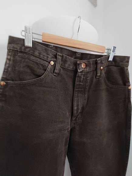 Wrangler Men's Cowboy Cut Slim Fit Jeans Dark Chocolate Size 30x34 100% Cotton - Picture 5 of 15